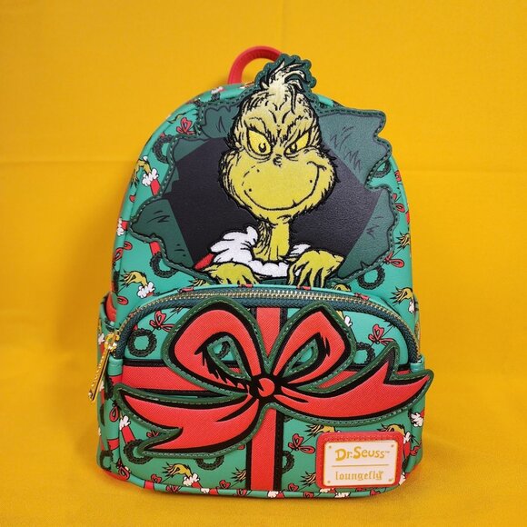 Loungefly Dr. Seuss How the Grinch Stole Christmas Presant Mini Backpack main image 9